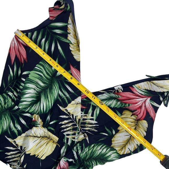 Superdown Penelope Palm Front Wrap Romper - Picture 7 of 14